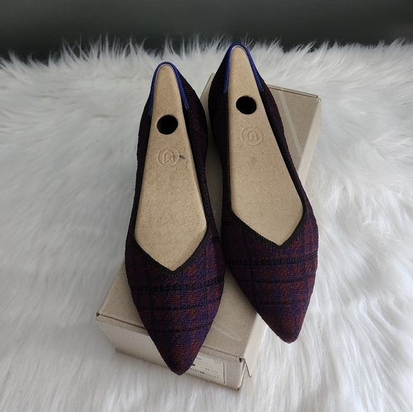 *NIB* Rothy's The Point in Cranberry Plaid - Picture 3 of 11